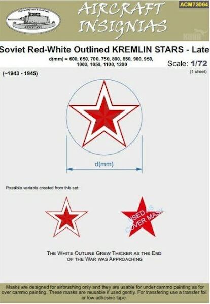 Soviet Red-White outlined Kremlin Stars - Late 1943-1945  ACM73064