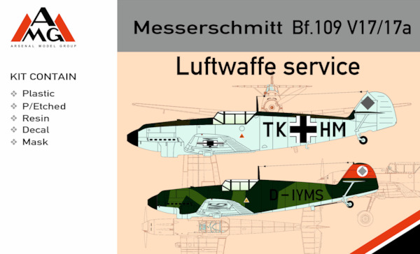 Messerschmitt BF109V-17/V-17a  (Luftwaffe Service, trial machine for carrier based BF109T)  AMG72415