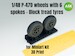 P47D Thunderbolt wheels with 6 spokes and Blocked Tread -Mask included (Mini Art) 200-A48010