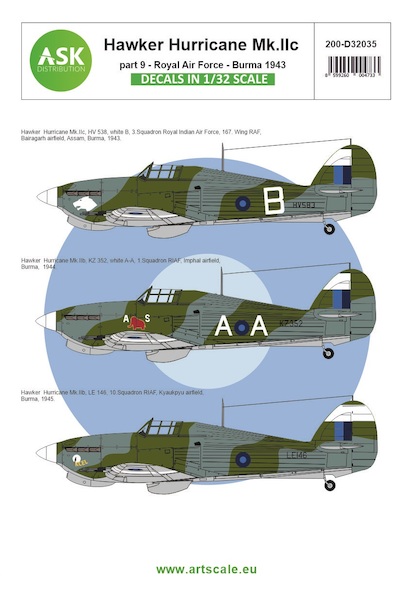Hawker Hurricane MKIIc Part 9 (Royal Air Force - Burma 1943))  200-D32035