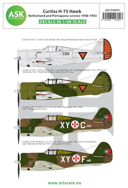 Curtiss H75 Hawk (Netherlands East Indies  and Portugese Service 1940-1943)  200-D48001