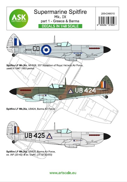 Supermarine Spitfire MKIX part 1 (Greece and Burma)  200-D48010