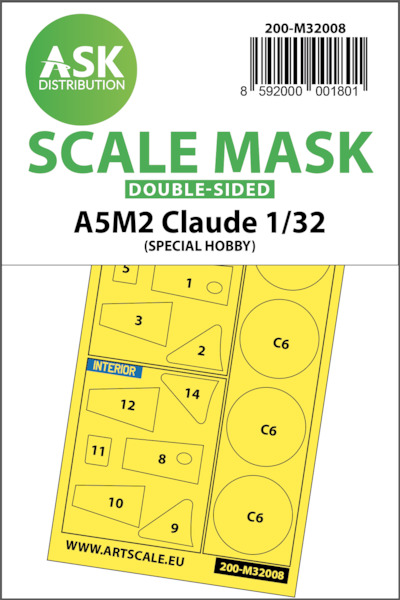 Masking Set A5M2 "Claude" (Special Hobby) Double Sided  200-M32008