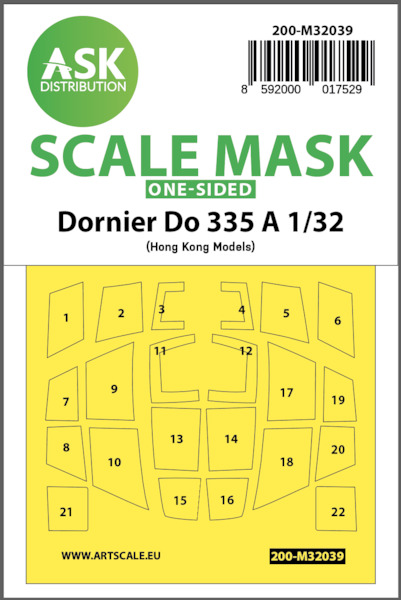 Masking Dornier Do335A Masking set (Hong Kong Models) One sided  200-m32039