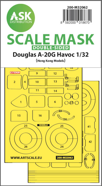 Masking Set Douglas A20G Havoc (Hong Kong Models) Double Sided  200-M32062