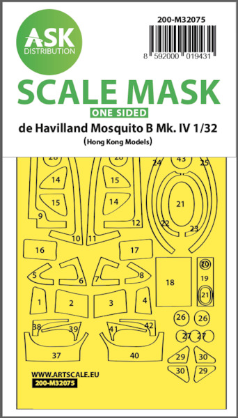 Masking Set Mosquito B. Mk.IV (Hong Kong Models) Single sided  200-M32075
