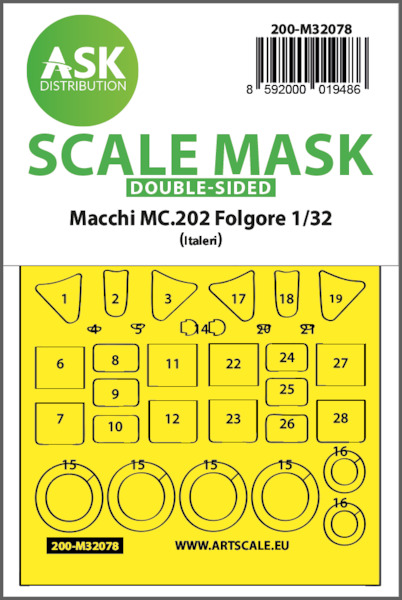 Masking Set Macchi MC202 Folgore (Italeri) Double  Sided  200-M32078