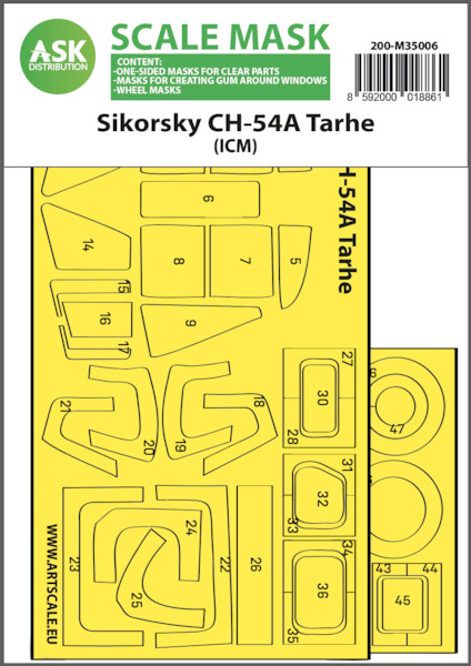 Masking Set Sikorsky CH54A Tarhe (ICM) Single Sided  200-M35006