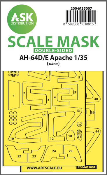 Masking Set AH64D/E Apache (Takom) Double Sided  200-M35007