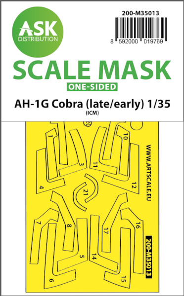 Masking Set Bell AH1G Cobra (late/Early) (ICM) Single Sided  200-M35013