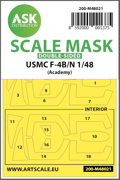 Masking Set F4B/N Phantom (Academy) Double sided  200-M48021