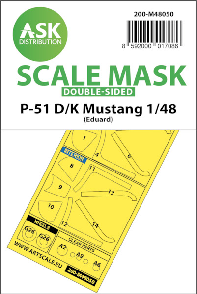 Masking Set P51D/K Mustang (Eduard)  Double sided  200-M48050