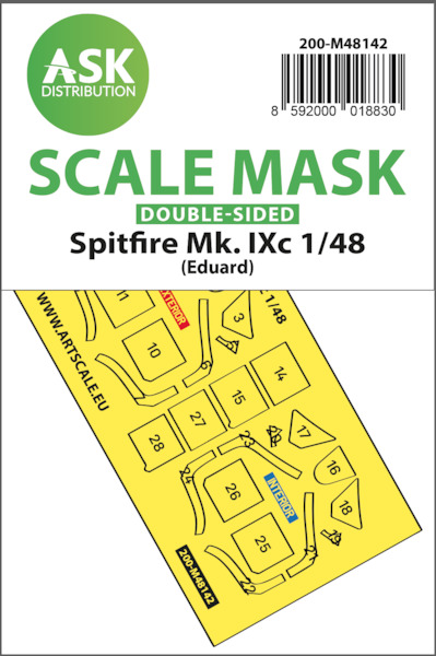 Masking Set Spitfire MKIXc (Eduard) Double Sided  200-M48142