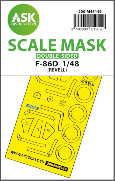 Masking Set F86D Sabredog (Revell) Double Sided  200-M48149