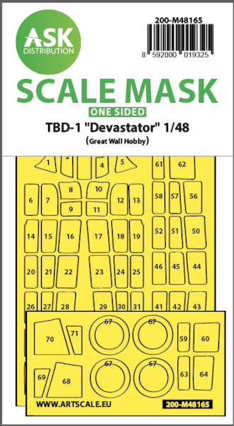 Masking Set TBD-1 Devastator (Great Wall Hobby) Single Sided  200-M48165