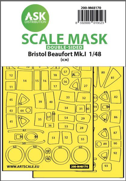 Masking Set Bristol Beaufort Mk1 (ICM) Double Sided  200-M48170