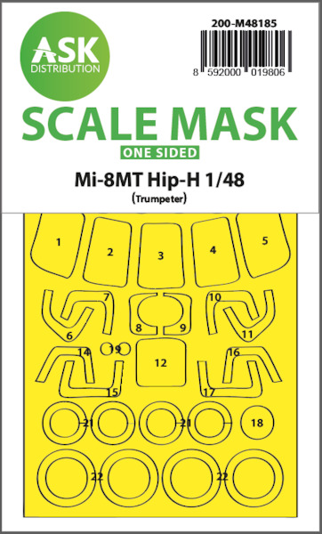 Masking Set Mil Mi8MT Hip H (Trumpeter) Single Sided  200-M48185