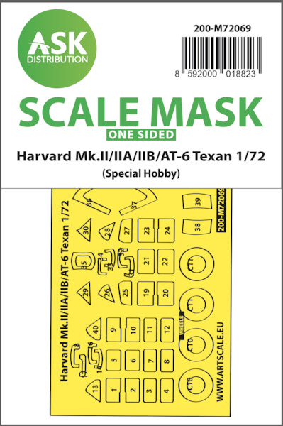 Masking Set Harvard MKII/IIA/IIB/AT6 Texan (Special Hobby) Single Sided  200-M72069