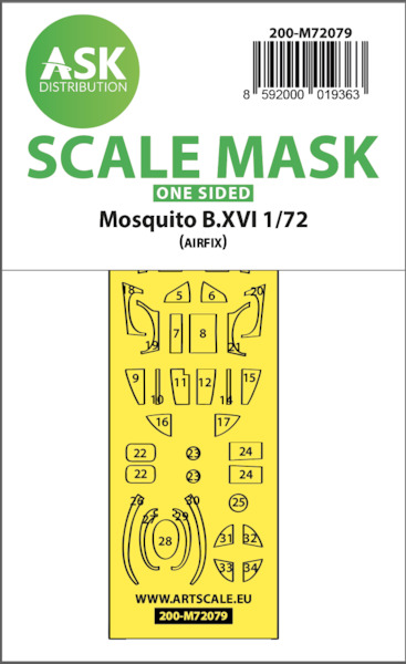 Masking Set Mosquito B MK XVI  (Airfix) Single Sided  200-M72079