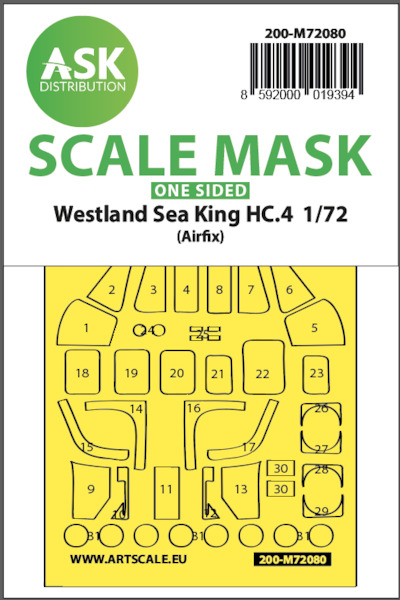 Masking Set Westland Sea King HC4  (Airfix) Single Sided  200-M72080