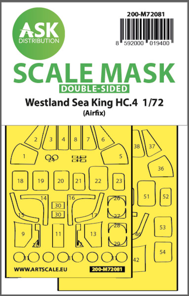 Masking Set Westland Sea King HC4  (Airfix) Double Sided  200-M72081