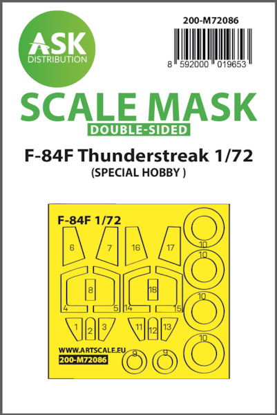 Masking Set F84F Thunderstreak (Special Hobby) Double Sided  200-M72086