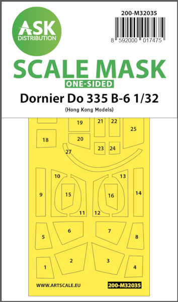 Dornier Do335B-6 Masking set (Hong Kong Models) One sided  m32035