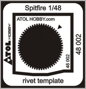 Spitfire Rivet Template  PE48002
