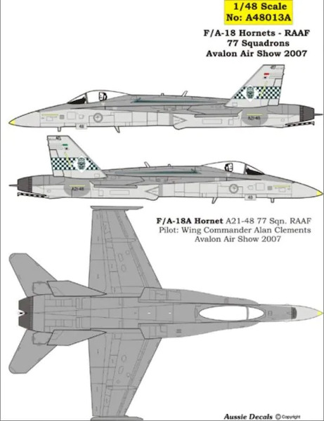 F18 Hornet (77sq RAAF Avalon Air Show 2007 special markings)  A48013A
