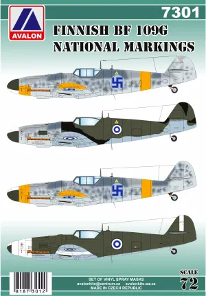Set of Vinyl masks for Messerschmitt Bf 109G Finnish National markings  7301