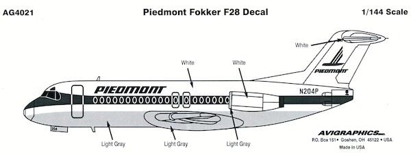 Fokker F28 Fellowship (Piedmont)  AG4021