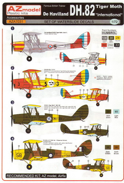De Havilland Dh82a Tiger Moth "International""  AZA7031