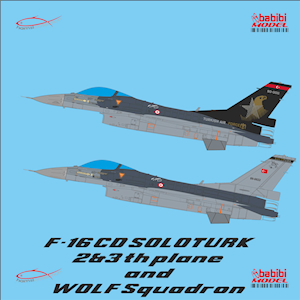 Turkish AF F16C Soloturk 2nd and 3rd plane & Wolf Squadron  DDT-01014