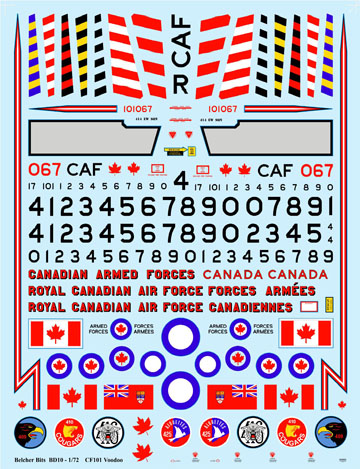 Canadian CF101 Voodoo (all units)  BD10