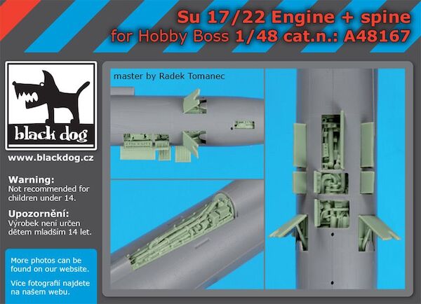 Sukhoi SU17/Su22 Fitter engine+ spine (Hobby Boss)  A48167