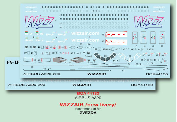 Airbus A320 Wizzair new scheme (Zvezda)  boa144130
