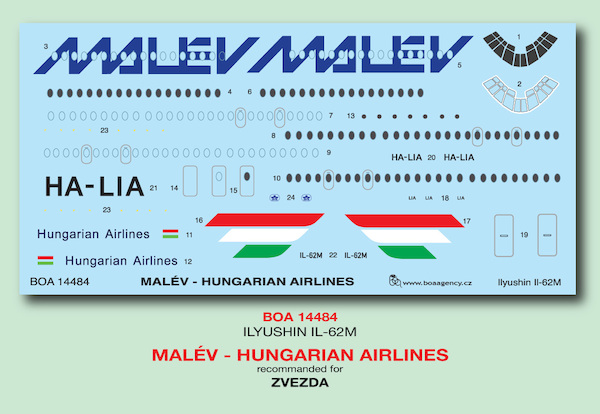 Ilyushin IL62M (MALEV - Hungarian Airlines)  boa14484