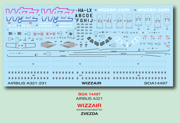 Airbus A321 (WIZZAIR) (Zvezda kit)  boa14497