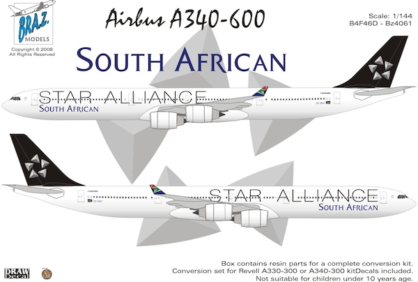 Airbus A340-600 (South African Airways - Star Alliance)  b4kf46d-BZ4061