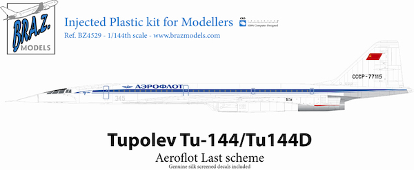 Tupolev Tu144 "Charger" (LAst Scheme  Aeroflot)  BZ4029