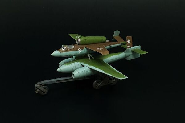 Mistel 5;  Arado E-377 Flying Bomb with He162A on cart  BRS144067