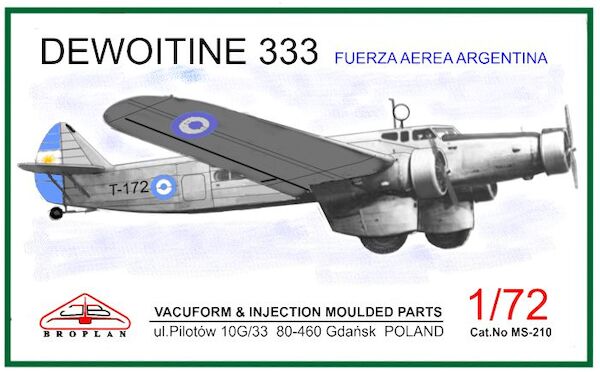 Dewoitine 333  (Fuerza Aerea Argentina)  MS-210