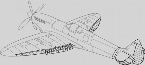 Spitfire MKIX Exterior Set (Hasegawa)  4104