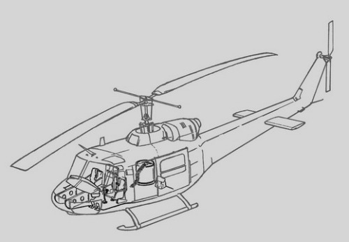 Bell UH1B Huey interior set (Italeri)  cmka7078