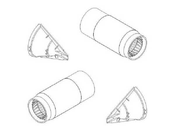 TSR2 Intake FOD guards and exhaust set  CMK 7189