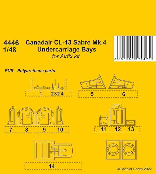 Canadair CL13 Sabre MKIV Undercarriage Bays (Airfix)  CMKA4446