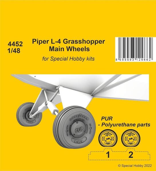 Piper L4 Grasshopper Main Wheels (Special Hobby)  CMKA4452