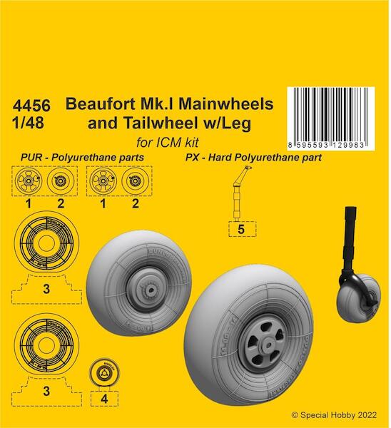 Beaufort Mk.I Wheels (ICM)  CMKA4456