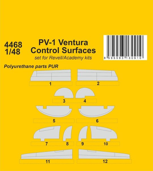 PV1 Ventura Control Surfaces (Revell, Academy)  CMKA4468