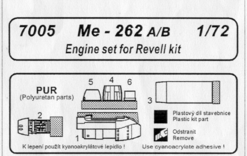 Me262 Engine Set (Revell)  CMK 7005